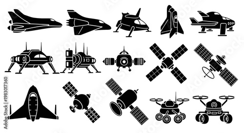 Collection of space vehicles and satellites.