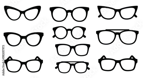 Eyeglasses Collection: Assorted Styles of Spectacle Frames for Vision Correction