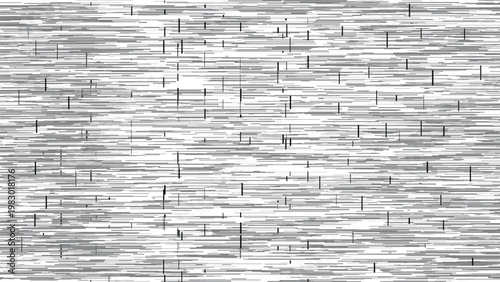 Horizontal glitch line pattern representing data corruption and transmission instability used for technology failure visuals, signal disruption effects, and digital error storytelling