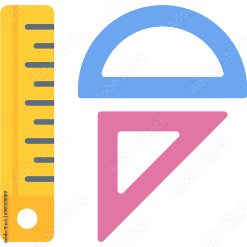 Rulers Icon Vector Element