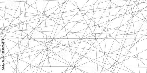 abstract black lines with white background.Creative and geometric shape with white luxury pattern and paper texture design in illustration with white line background.	