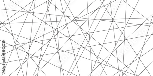 abstract black lines with white background.Creative and geometric shape with white luxury pattern and paper texture design in illustration with white line background.	