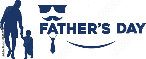 Father's day silhouette illustration a heartwarming family celebration