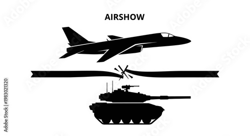 Airshow Jet Performs Over Tank and Ribbon Cutting Ceremony