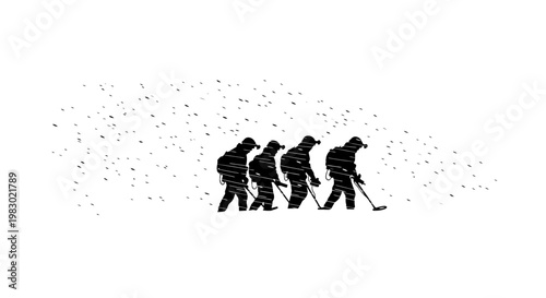 Evolution of Metal Detecting: From Primitive Tools to Modern Technology in Snowy Landscape