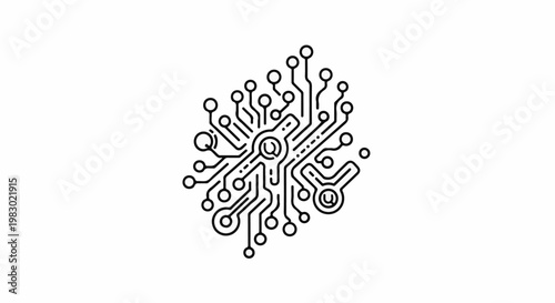 Abstract digital circuit board design with interconnected nodes