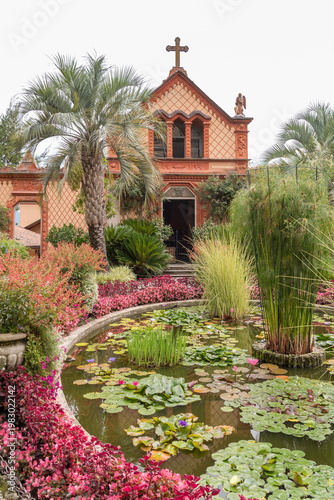 Wallpaper Mural The Church of the Isola Madre, located within the botanical garden of the Borromeo Palace on Lake Maggiore, in the province of Stresa, Piedmont, Italy Torontodigital.ca