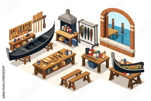 Gondola Workshop Scene