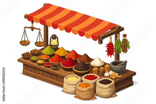 Spice Market Stall Display