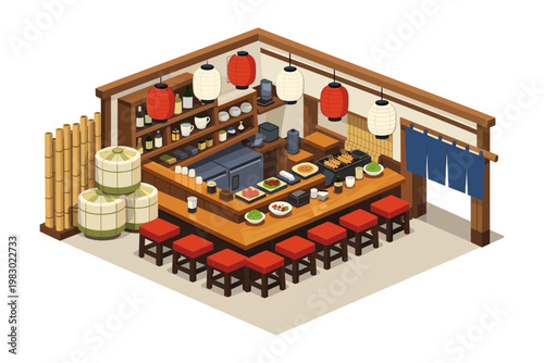 Japanese Izakaya Bar Interior