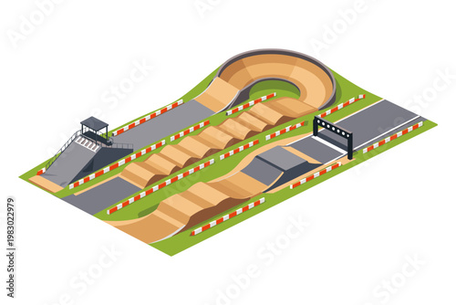 BMX Track Isometric View