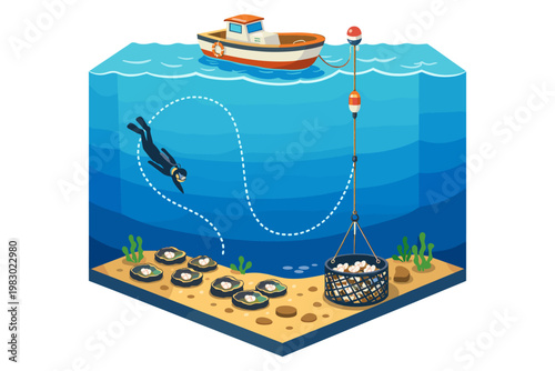 Pearl Diver and Oyster Farm