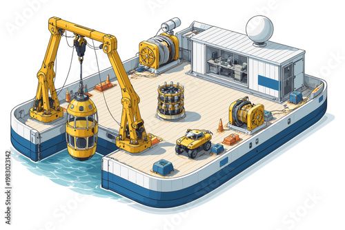 Research Vessel With Submersible