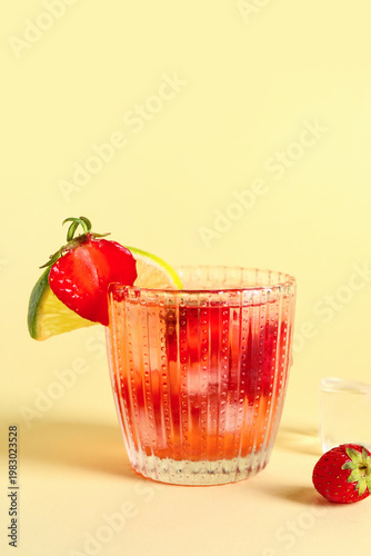 Glass of infused water with...