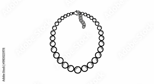 A necklace with large pearls and a chain clasp
