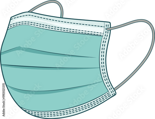 Disposable surgical face mask, medical protective mask, healthcare safety equipment, blue pleated mask, sterile hygiene cover, hospital supply, pandemic prevention