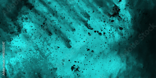 Abstract Powder Explosion on Black Background. A bright explosion of black in the air on a blue background. colorful mist against a dark backdrop. The image is dynamic and full of movement vactor.