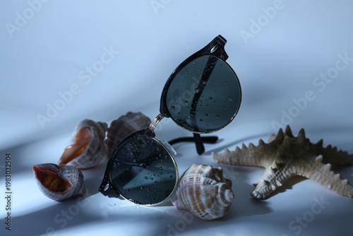 Stylish sunglasses with she...