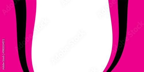 Photos High-impact abstract background featuring fluid, dynamic waves in vibrant purple and solid black on a crisp white field
