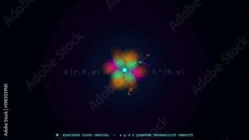 Wallpaper Mural Seamless looping 3D render of Electron Cloud designed for modern academic and technology-related backgrounds. Torontodigital.ca