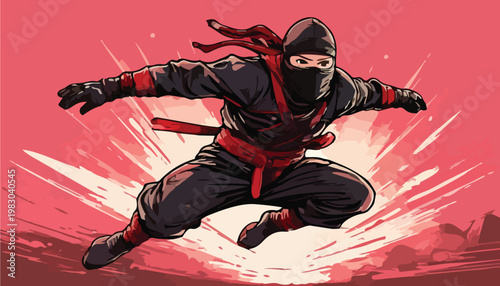 Dynamic Ninja Leap - A Study in Action and Stealth.