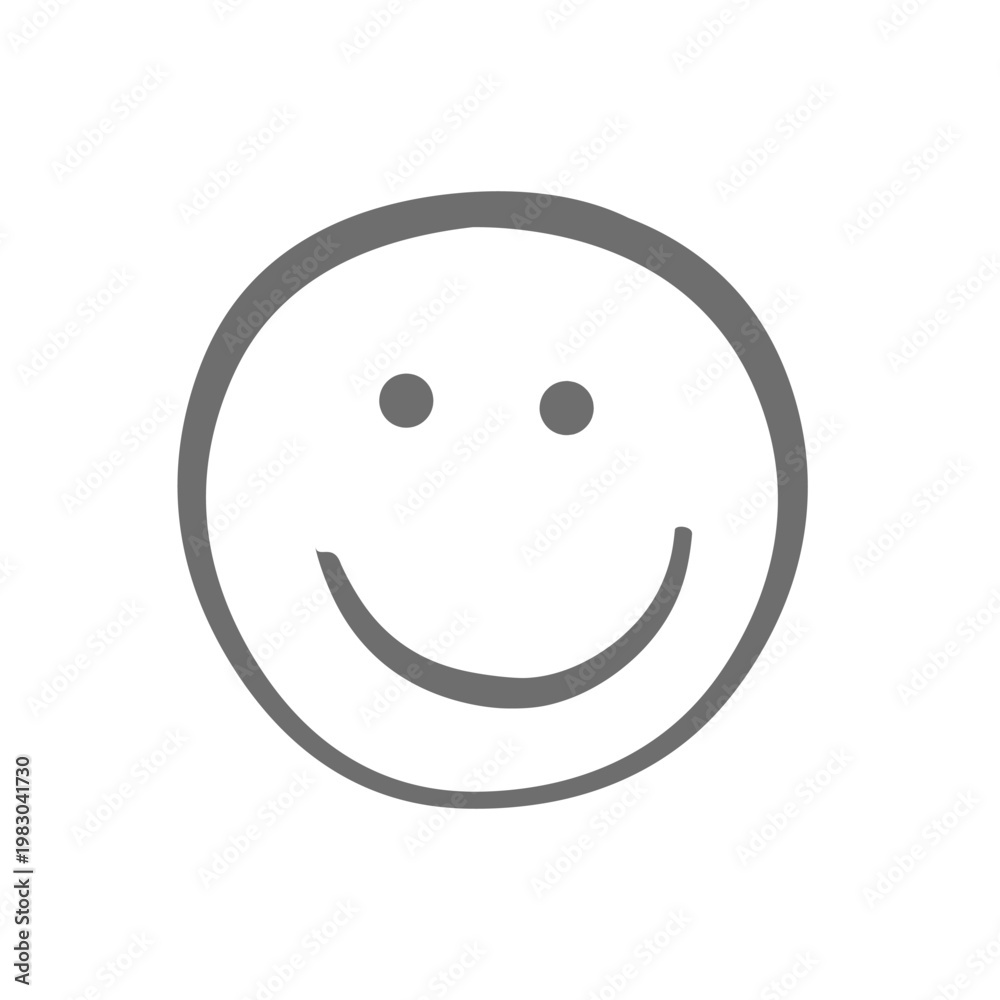 Obraz premium Smile face Doodle sketch style icon. 
