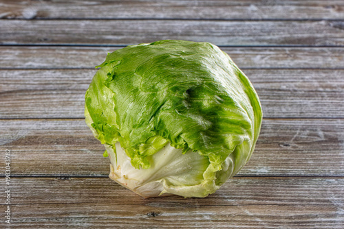 Green Iceberg cabbage for salad