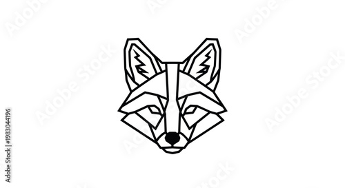 Detailed illustration of a fox head.