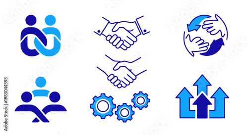 Canvastavla Business partnership and teamwork icons.