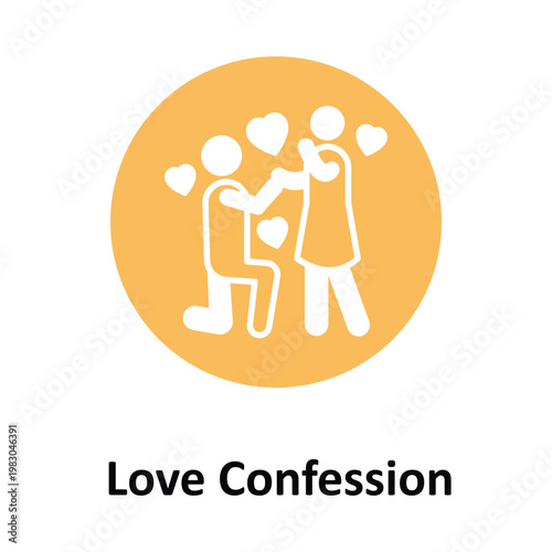  Love Confession Vector icon which can easily modify or edit