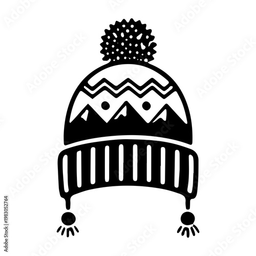 Winter Beanie Hat Vector Icon