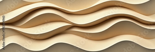Elegant Subtle Beige Wave Pattern Backdrop with Soft Texture for Abstract Design and Decor Use