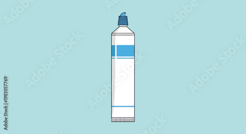 Aerosol Spray Can White Plastic.