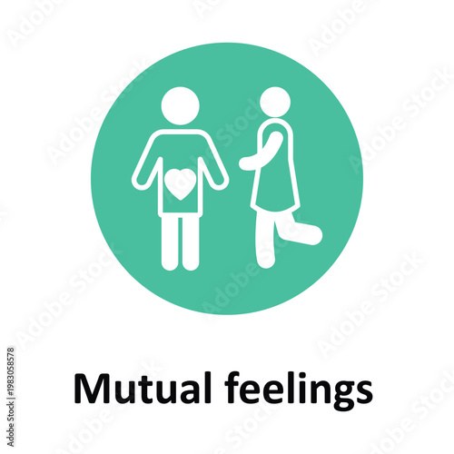 Mutual feelings Vector icon which can easily modify or edit