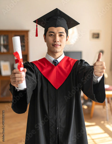 graduate with diploma
