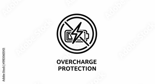 Icon indicating that overcharging the battery is prohibited