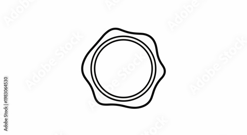 Simple black outline of a wax seal