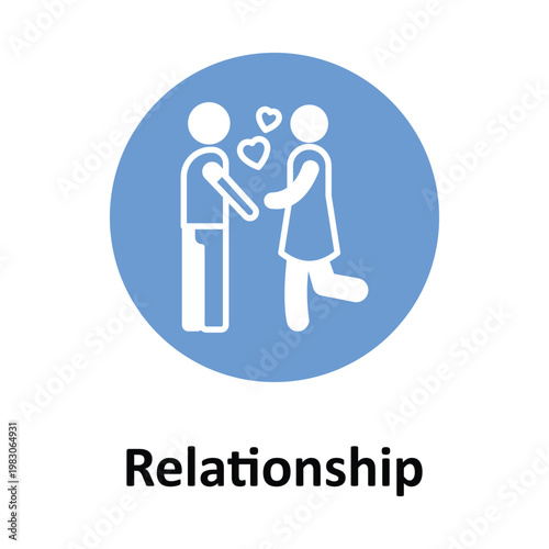 Relationship Vector icon which can easily modify or edit