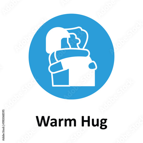 Warm Hug Vector icon which can easily modify or edit