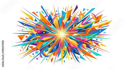 Vibrant colorful explosion of light.