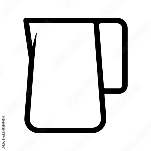 modern milk frothing pitcher outline icon