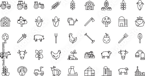 Black and white line collection of transportation vehicles and miscellaneous bicycle motorcycle scooter