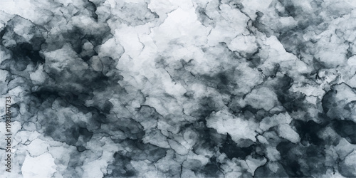 Abstract dark blue background texture with fluffy white clouds in a bright winter sky creating a cold nature atmosphere