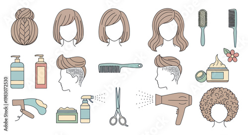 Hair care and beauty tools.