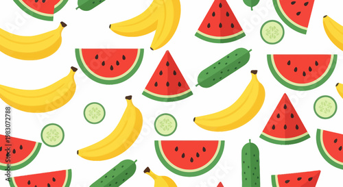 Fresh Fruit Slices and Pieces Display.