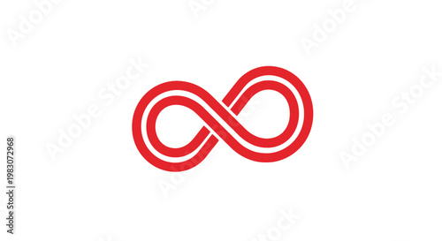 Vászonkép Red infinity symbol logo icon.