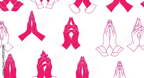 Hands in prayer position together.