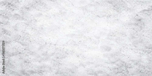 White marble and paper texture blend into a bright winter background of abstract frozen ice crystals and white snowflakes on a cold natural surface