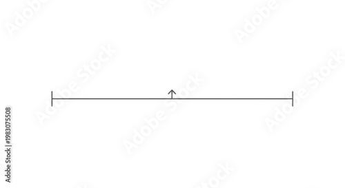 Ruler with arrow on line.