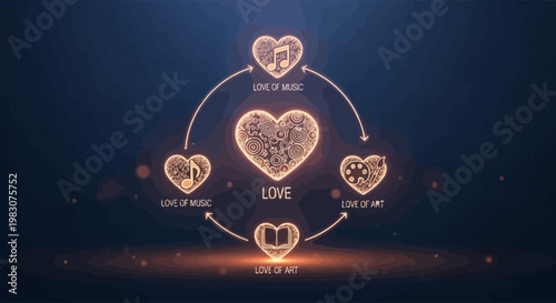 Hearts Love Symbol Connection.
